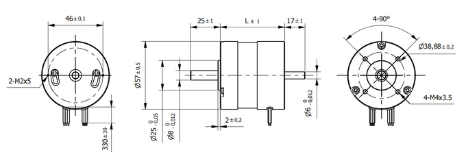 6000rpm উচ্চ টর্ক ইলেকট্রিক স্বয়ংচালিত গাড়ি BLDC মোটর W5795 0